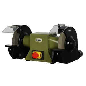 Heavy-Duty 8 in. Bench Grinder with Emergency Stop Switch, Thermal Overload Protection, 2800-3400 RPM