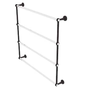 Pacific Beach 4-Tier 36 in. Ladder Towel Bar with Groovy Accents in Venetian Bronze