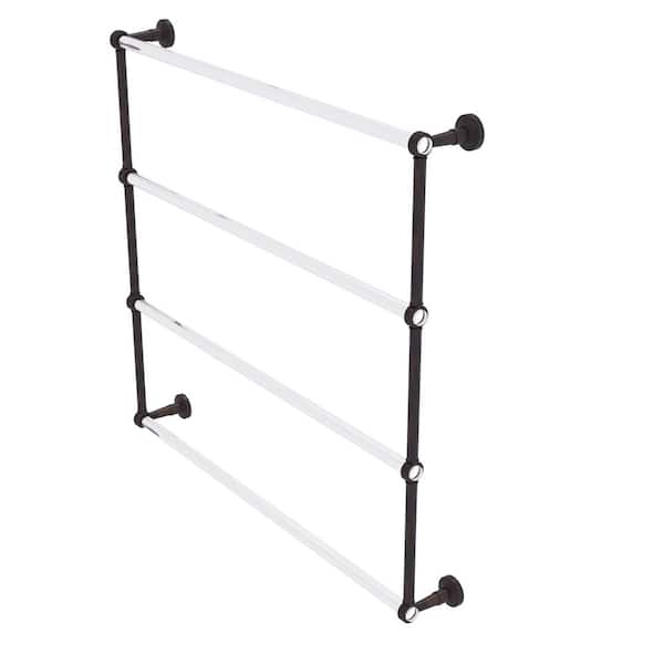 Allied Brass Pacific Beach 4-Tier 36 in. Ladder Towel Bar with Groovy Accents in Venetian Bronze