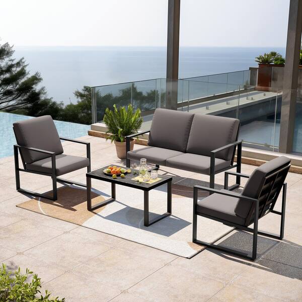 フロアスタンド <speak> Gras Rampe Amazon.com: Outdoor Patio PE Wicker 5 Piece Furniture Set