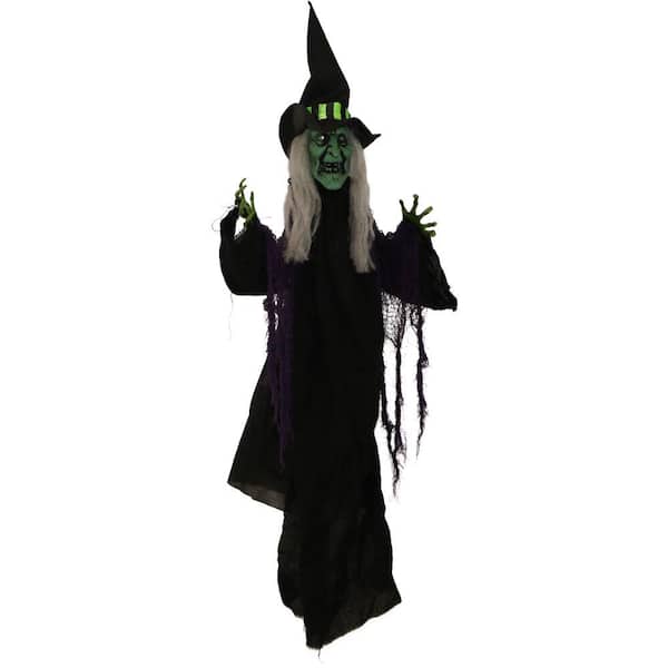 HAUNTED HILL FARM:Haunted Hill Farm 40 in. Hanging Witch Prop with Red ...