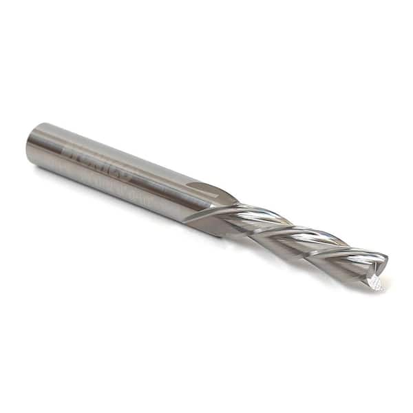 3 Flute Downcut Spiral End Mill 7/32 in. Dia 1/4 in. Shank Solid Carbide CNC Router Bit