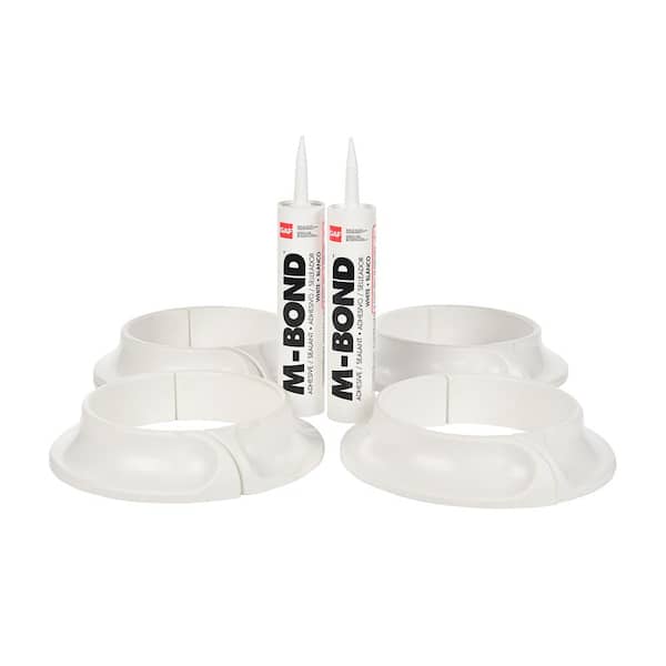 GAF M-Curb 7 in. Dia (9.5 in. O.D.) Polyester Round White Asphaltic Roofing Flashing Cover for Roof Penetrations (8 pcs/ bx)