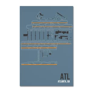 22 in. x 32 in. "ATL Airport Layout" by 08 Left Canvas Wall Art