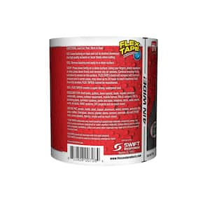 Flex Tape Black 8 in. x 5 ft. Strong Rubberized Waterproof Tape (2-Piece)