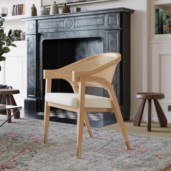 Carnegy Avenue Natural Fabric Accent Chair
