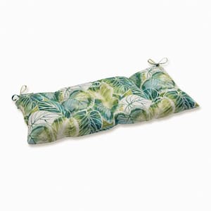 Tropical Rectangular Outdoor Bench Cushion in Green