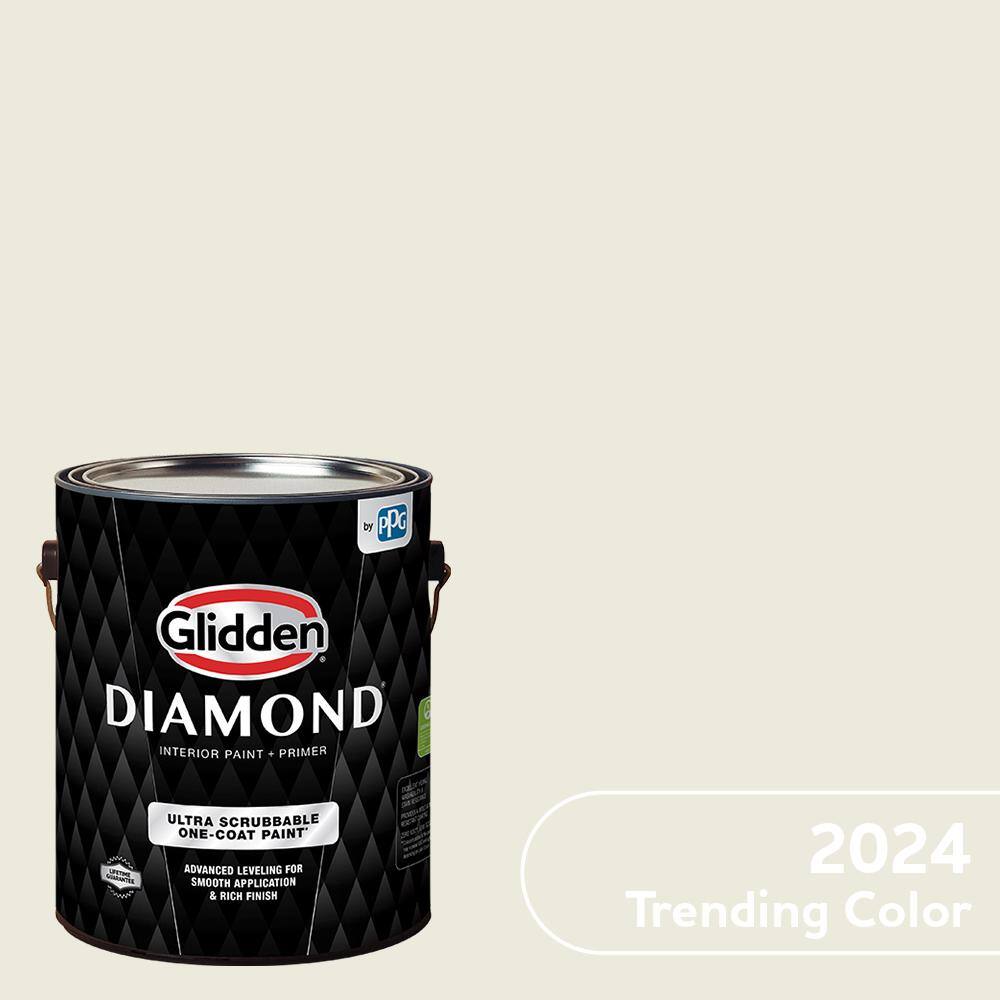 Glidden Diamond 1 Gal. PPG1809 Garlic Clove Satin Interior Paint with Primer PPG1809D01SA
