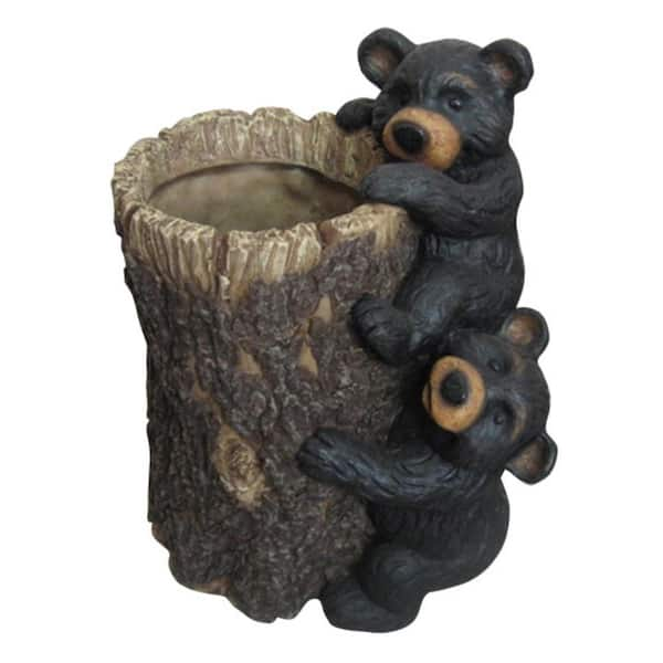 Design House 14 in. H Resin Climbing Bears Planter