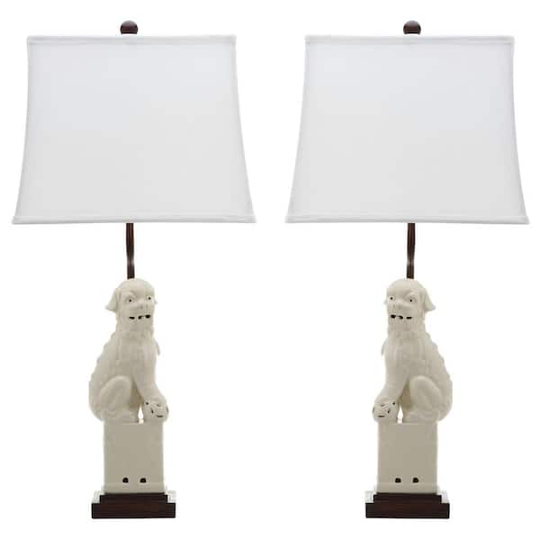 white dog lamp