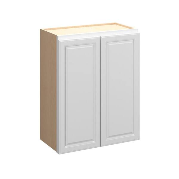 Brighton Raised 39 in. W x 36 in. H x 12 in. D Plywood Assembled Wall Cabinet in Painted White