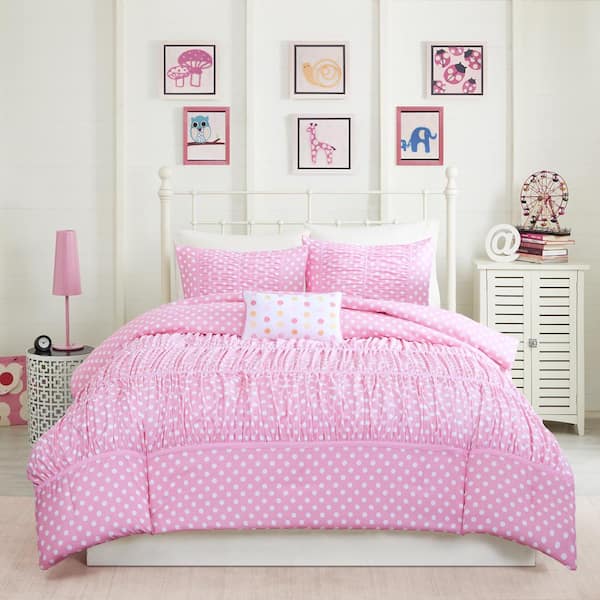Mi Zone Penelope 3 Piece Pink Twin, Pink Twin Bed Comforter