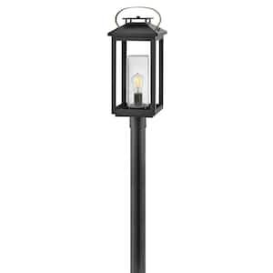 Atwater 23 in. 1-Light Ash Black Low Voltage Outdoor Pier or Post Mount