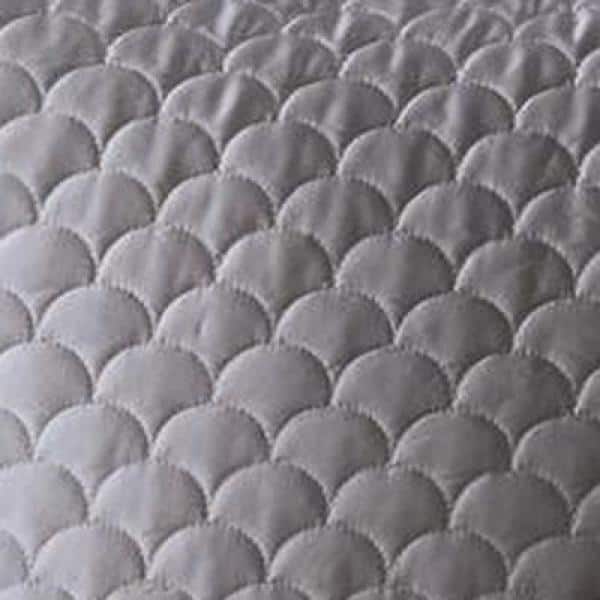 Luxurious King Charcoal Reversible Quilted Velvet and Satin Blanket