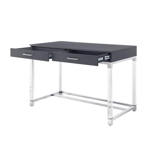 dark grey gloss desk