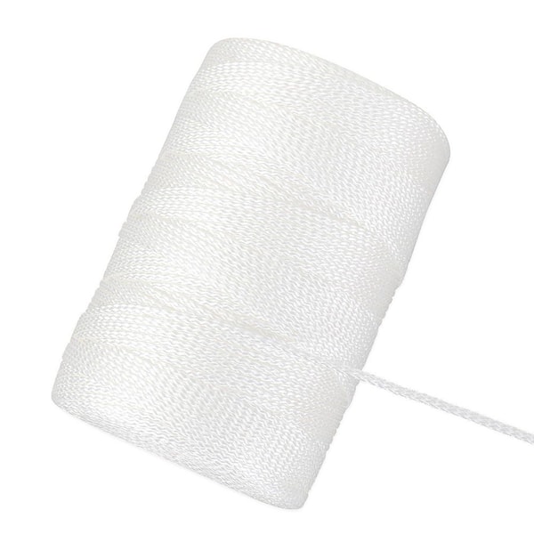 500 ft. White Mason Line for Gardening Twine, Braided Mason Line, Construction and Masonry String (1-Pack)
