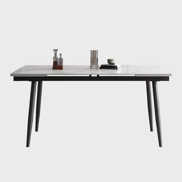 Ebern Designs Devontre White Rectangular Table