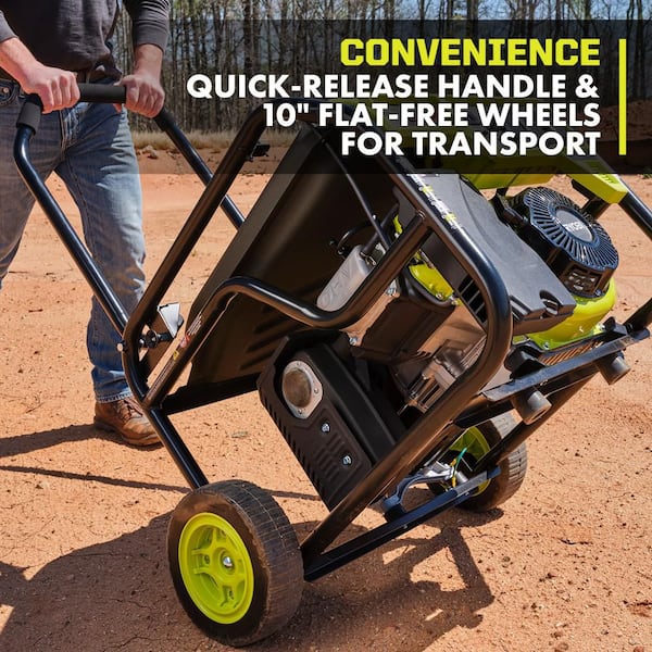 RYOBI 9500-Watt Recoil Start Gasoline Powered Portable Generator