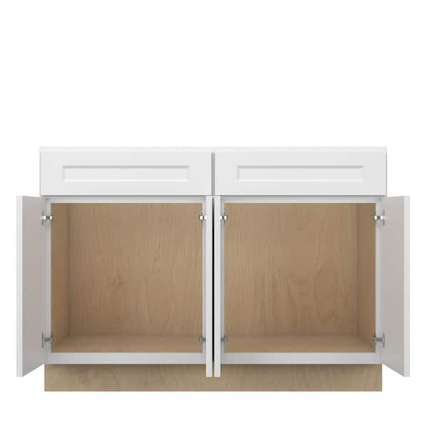 Norfolk Assembled 48 in. W x 34.5 in. H x 24 in. D Plywood Base Cabinet in Painted White
