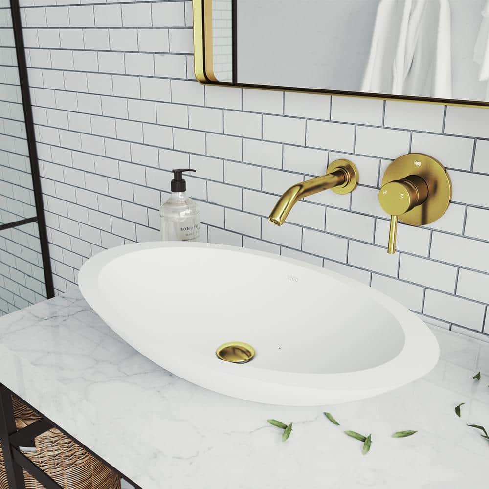 Elegantly Minimalistic Olus Wall Mount Bathroom Faucet in Antique Bronze