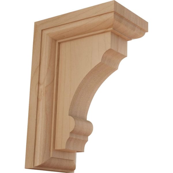 Ekena Millwork 2-1/2 in. x 6 in. x 4 in. Alder Small Thompson Bracket