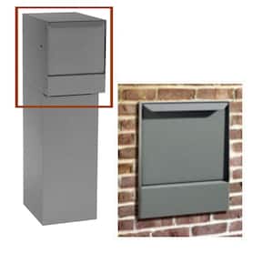 Gray Package Drop Vault Wall-Mount (Top Only) Mailboxes