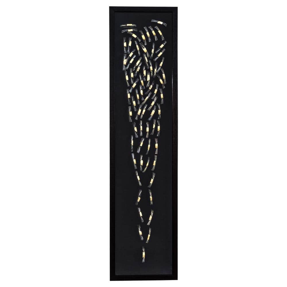 Cloud Chamber II Black and Gold Acrylic Shadowbox Wall Art
