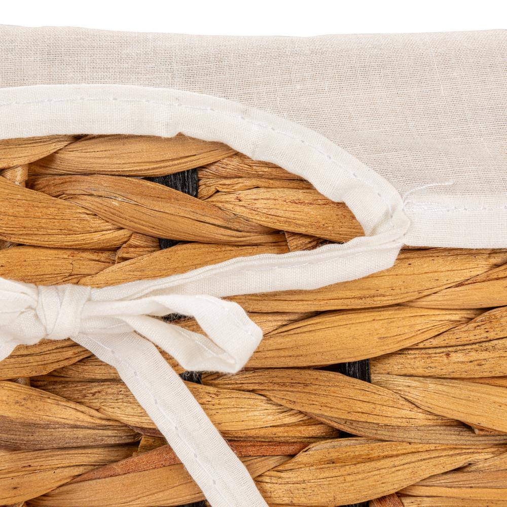 Natural Seagrass Rectangular Storage Basket Set with Liners