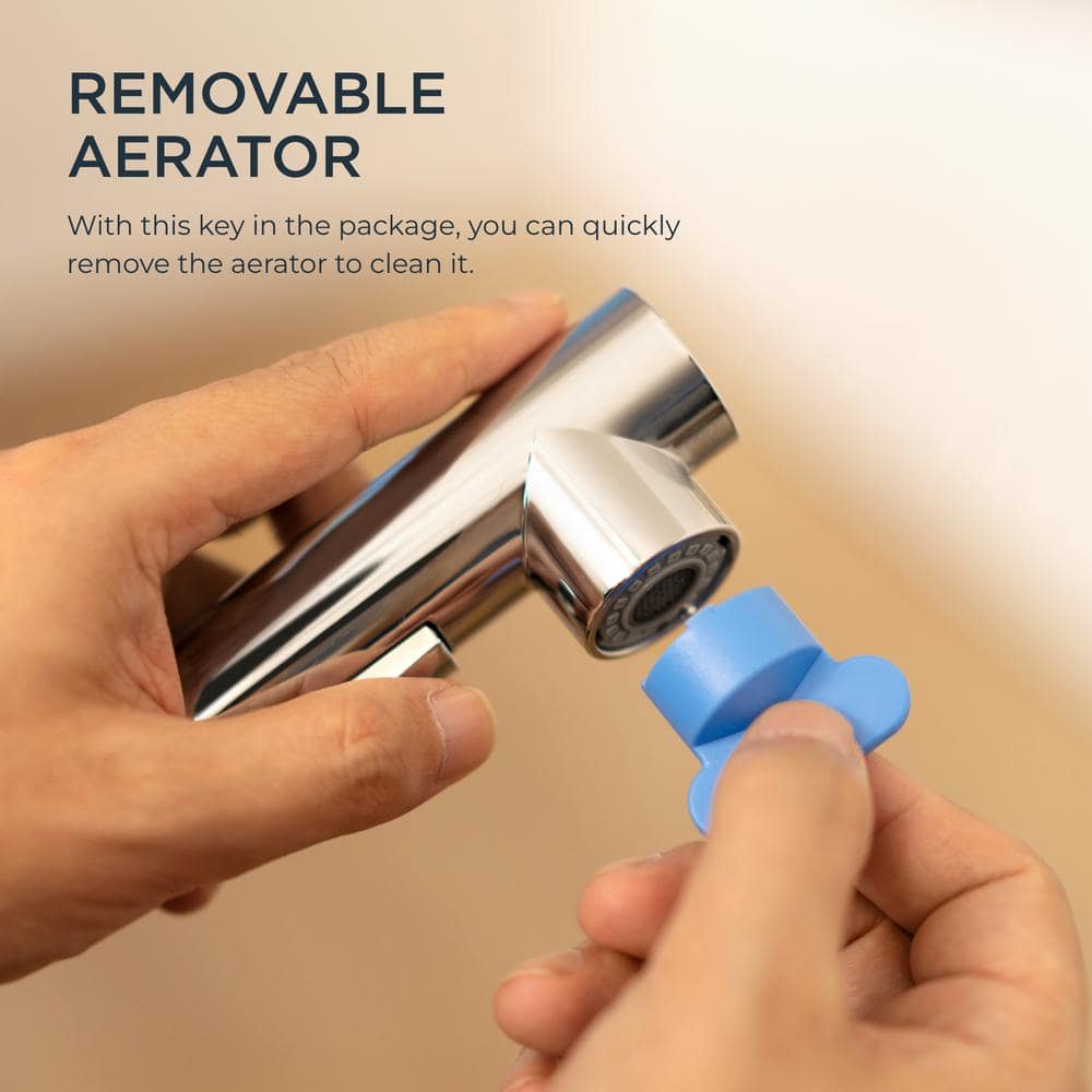 Chrome Pull-Down Kitchen Faucet with Ceramic Valve