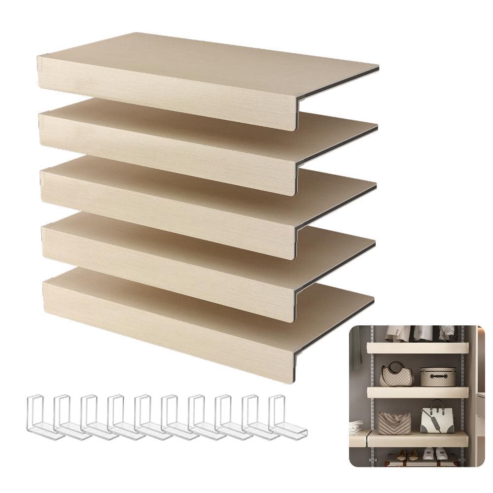30 in. W x 16 in. D 5 Pcs PVC Wire Shelf Liners in OAK, 0.3 in. Thick Shelf Covers