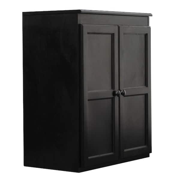 Concepts In Wood Wood Kitchen Pantry Cabinet, 36 in. with 2 Shelves, Espresso Finish