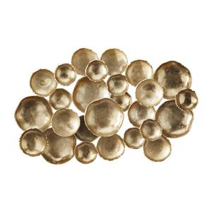 29 in. x 43 in. Gold Aluminum Modern Abstract Wall Decor