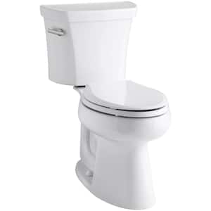 Highline 2-Piece 1.0 GPF Single Flush Elongated Toilet in White, Seat Not Included