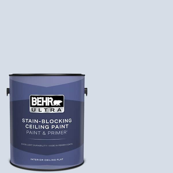 BEHR ULTRA 1 gal. #590E-2 Snow Ballet Ceiling Flat Interior Paint and Primer