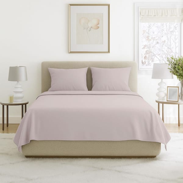 Lavish Home 4-Piece Bone Solid 75 Thread Count Polyester Full Sheet Set