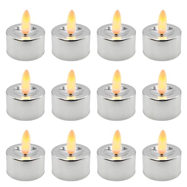6 Flameless Floating LED tealight Candle Battery operated Amber tea lights NEW 