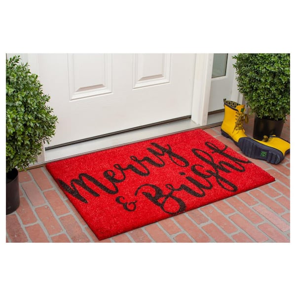 30 in. x 48 in. Merry and Bright Door Mat