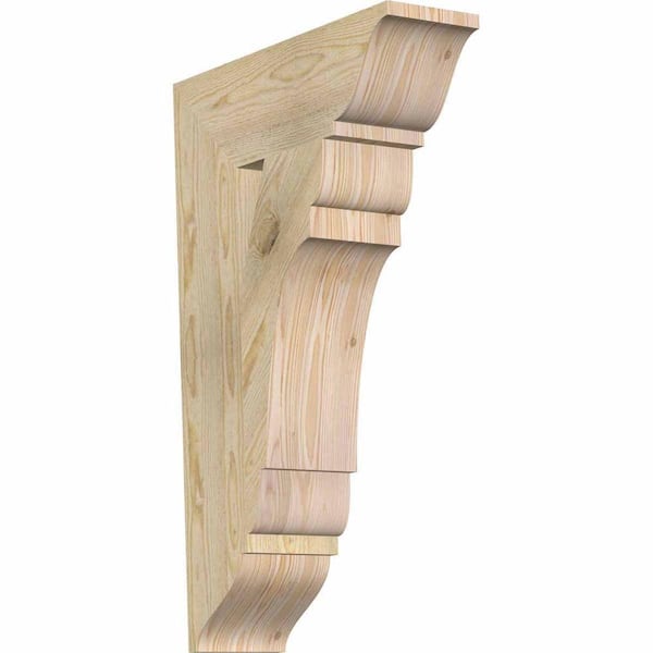 Ekena Millwork 6 in. x 32 in. x 20 in. Douglas Fir Olympic Traditional Rough Sawn Bracket