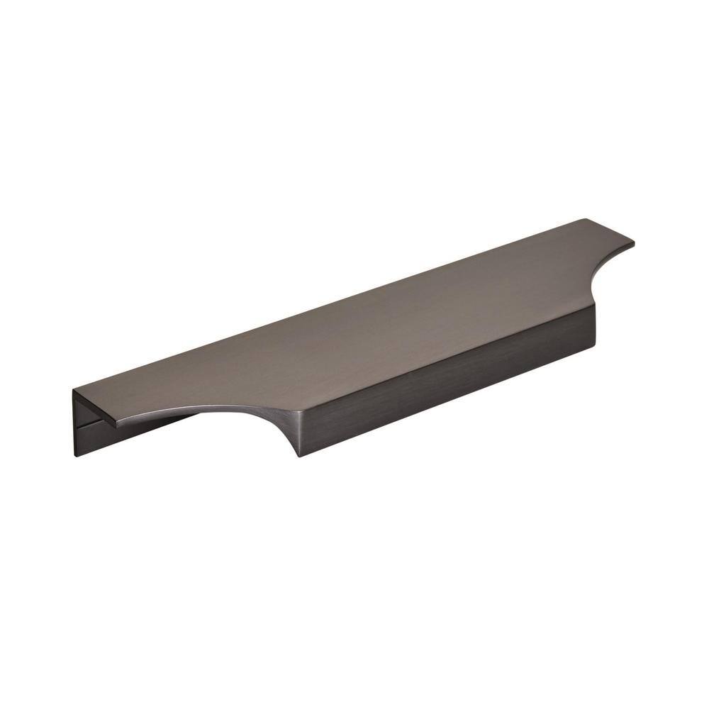 Extent 6-9/16 in. (167mm) Modern Black Chrome Cabinet Edge Pull
