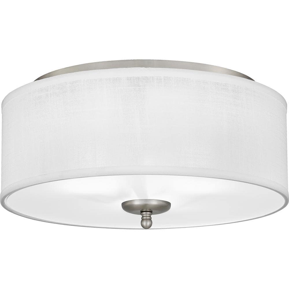 Blanche 16 in. 3 Light Brushed Nickel Flush Mount price history on PriceWatchPro