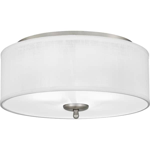Blanche 16 in. 3 Light Brushed Nickel Flush Mount