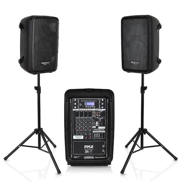 Pyle Stage and Studio 8 in. Bluetooth PA Loud Speaker and 8 Channel ...