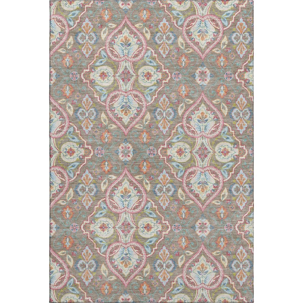 Mayfield Premium Machine Washable Abstract AMF2207 Taupe 5 ft. x 7 ft. 6 in. Area Rug price history on PriceWatchPro