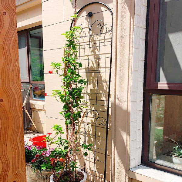86.70 in. Metal Garden Trellis ZN-2072 - The Home Depot