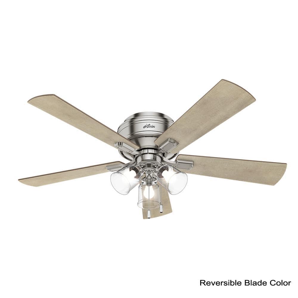 Brushed Nickel 52" Crestfield Ceiling Fan with LED Light and Reversible Blades