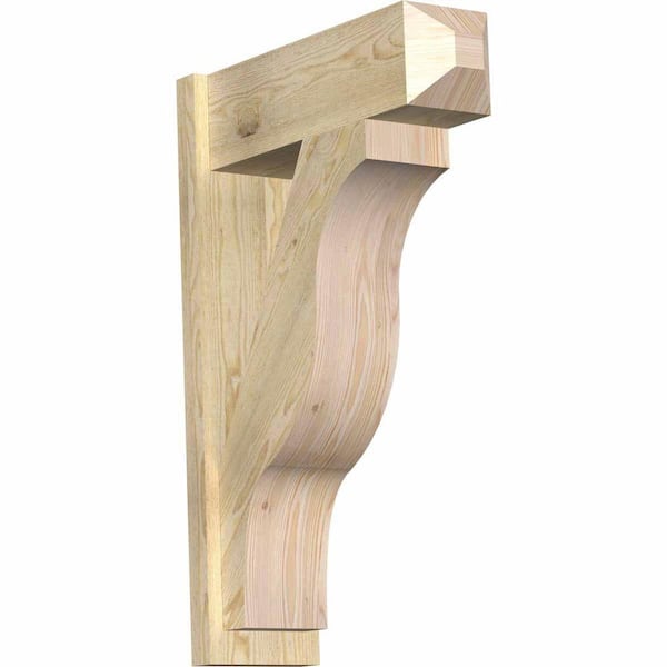 Ekena Millwork 8 in. x 36 in. x 24 in. Fuston Craftsman Rough Sawn Douglas Fir Outlooker