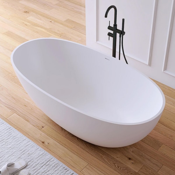 MEDUNJESS Eaton 61 in. x 30 in. Stone Resin Solid Surface Matte