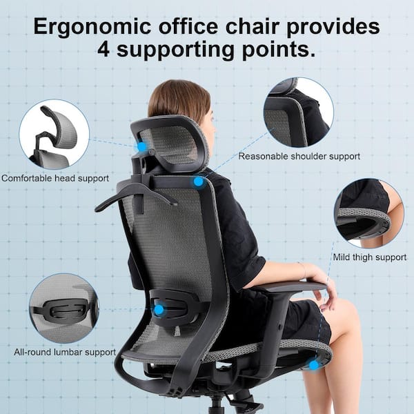 DLUX® Portable Cool Cushion Mesh Back Lumbar Support Office Chair