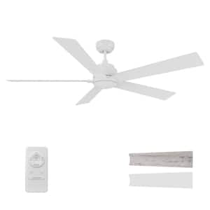 Welland 60 in. Indoor White 10-Speed DC Motor Ceiling Fan with Downrod and Remote Control