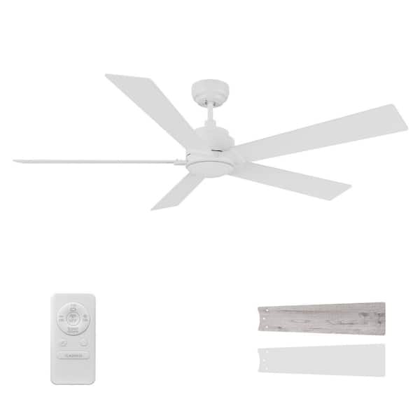 CARRO Welland 60 in. Indoor White 10-Speed DC Motor Ceiling Fan with Downrod and Remote Control